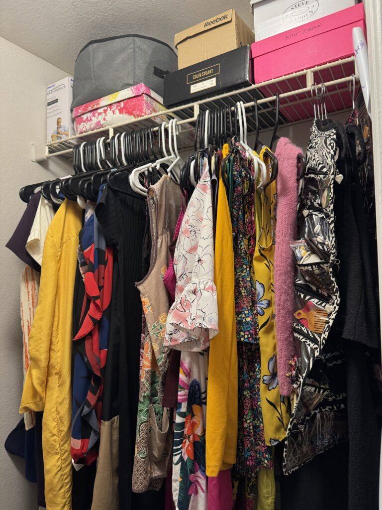 How to get rid of clothes photo of my closet filled with clothes